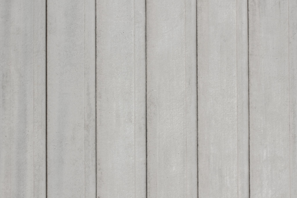 Gray concrete wall panels