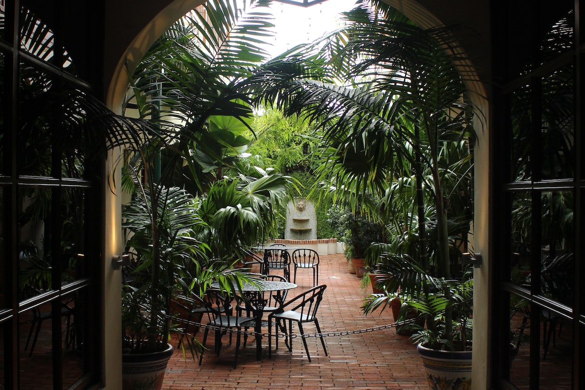 Patio Table and Chair Set on a Garden