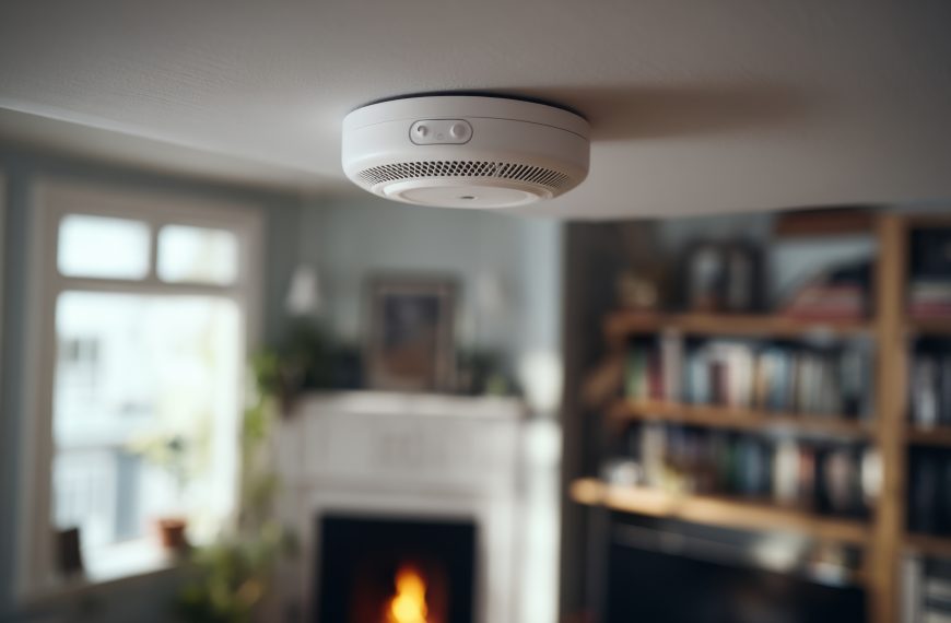 smoke detector in a living room
